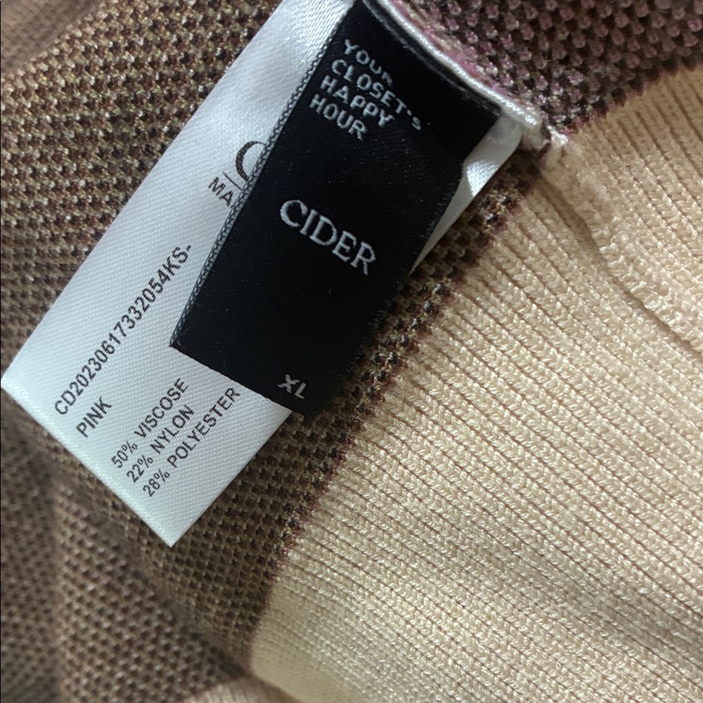 Cider Purple Scenic Knit Sweater with Cream Trim - Picture 4 of 4